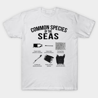 Stop Plastic Pollution Common Species of The Seas T-Shirt